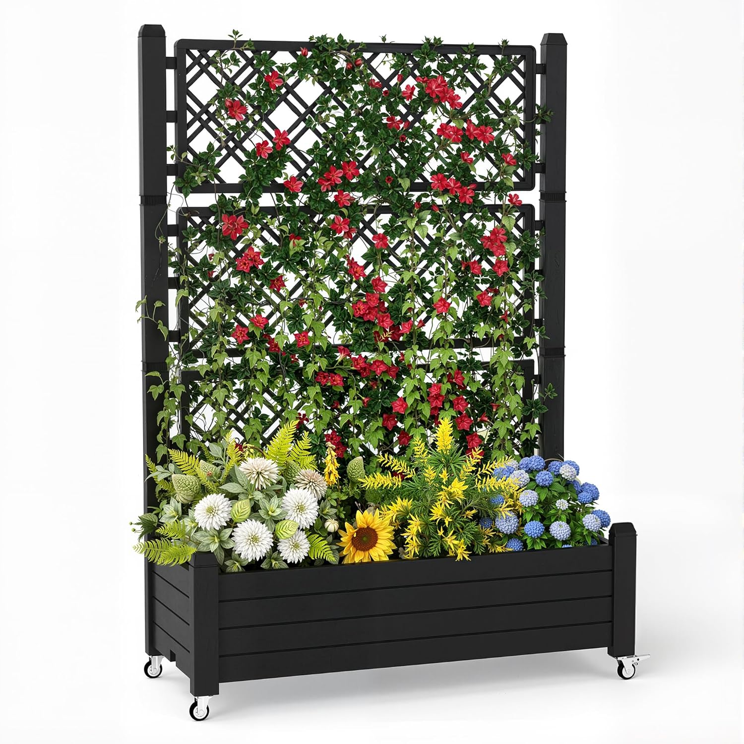 Self-Watering Planter - Jardinera Elevada con Enrejado, Maceta Autorregante